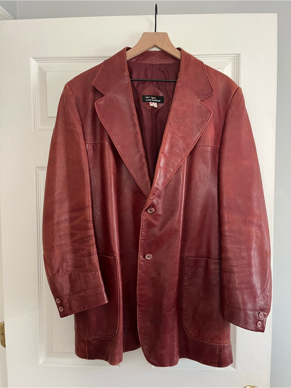 Vintage Genuine Leather Blazer